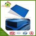 Long term color stability corrugated plastic wall panels for roofing